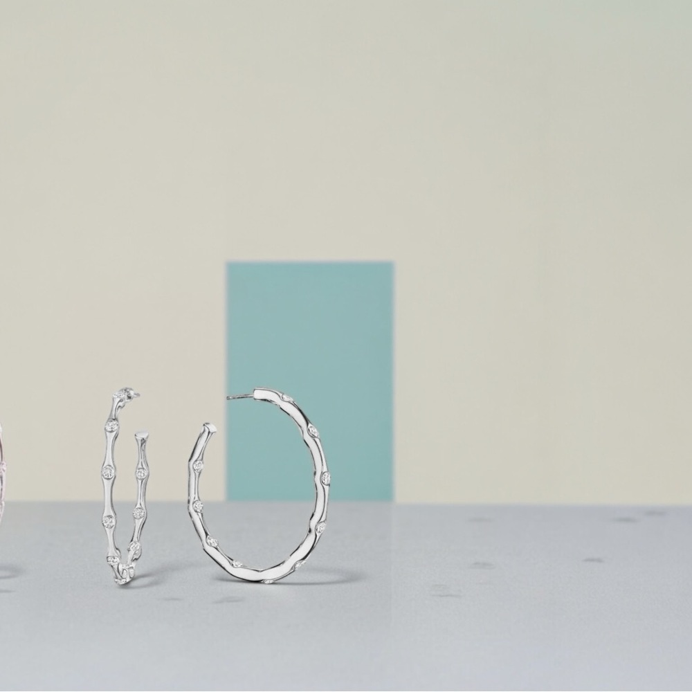 Jennifer Miller Sparkly Wavy Hoop Earrings; FIRM 💕💕 - Picture 2 of 5